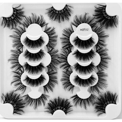 18 Pair/ Pack Fluffy Lashes 27mm 3d Mink Lashes Long Thick Natural False Eyelashes Wholesale Lashes Vendors Makeup Mink Eyelashe