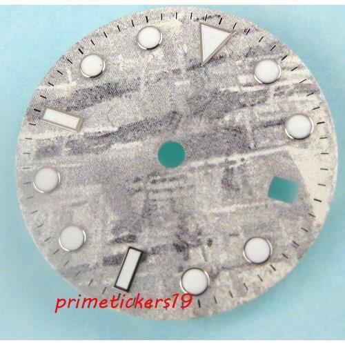 28.5mm Bliger gray watch dial fit 2824 2836 2813 miyota 82 Series movement watch