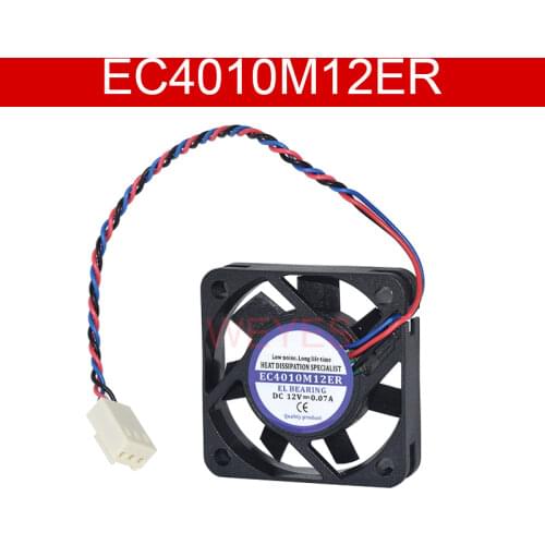 Original For EC4010M12ER DC 12V 0.07A 3 Lines Square Cooling Fan
