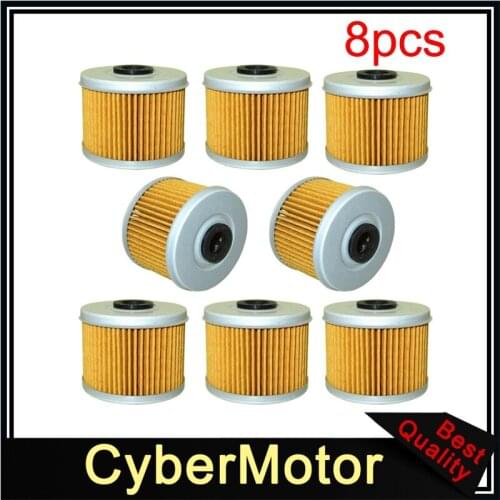 8x Oil Filter For Honda XL125V TRX500FM6 TRX500FM5 TRX420TE TRX420FPM TRX300EX CBF250 TRX350D TRX400FW