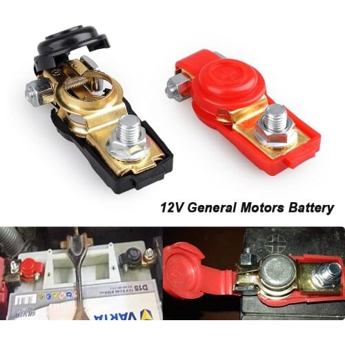Car Auto Battery Terminal Connector Battery 1 Pair Quick Release Battery Terminals Clamps Cap Clips Copper for Car Truck Caravan