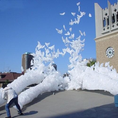 White aluminum film material and peace dove party, wedding, baby birthday and other events celebration balloons