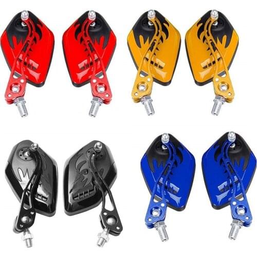 2PCS Screw Diameter 10mm / 8mm Side Mirrors for Motorcycle Scooter 360 Degree Rotation Motorcycle Rearview Mirrors