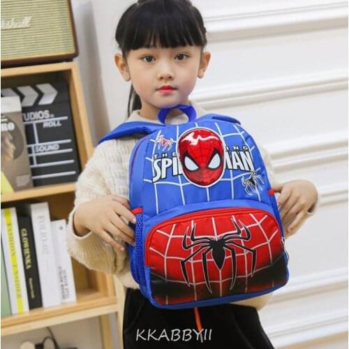 Disney Spiderman Childrens Backpack Cute Elsa Baby Kindergarten School Bag Boys Girls Frozen Schoolbags