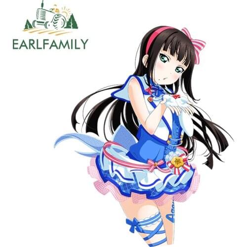 EARLFAMILY 13cm x 10.6cm For Lovelive Anime Windows Decal 3D Vinyl Car Stickers Creative ScratchProof Car Body Graffiti Graphics
