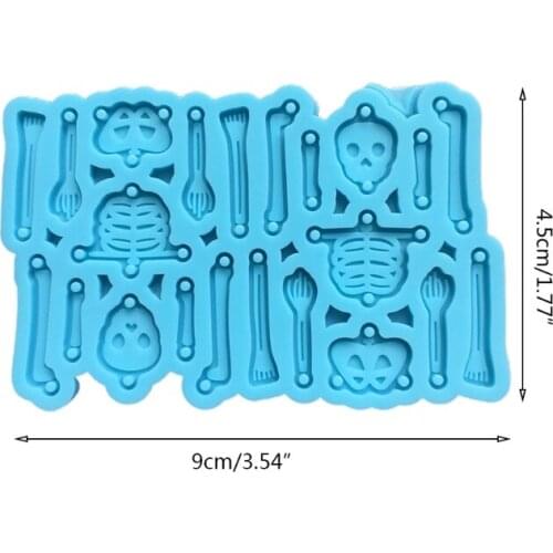 Epoxy Resin Mold Handmade DIY Crafts Jewelry Making Tool Skeleton Earrings Pendant Casting Silicone Mould