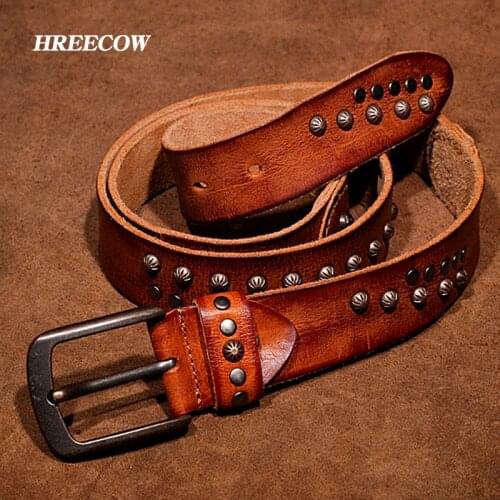 HREECOW Leather Belts For Men