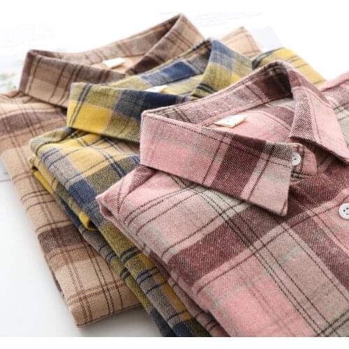 Plaid Women Shirts Fashion Ladies Shirt Party Female Loose Tops Vintage Girls top