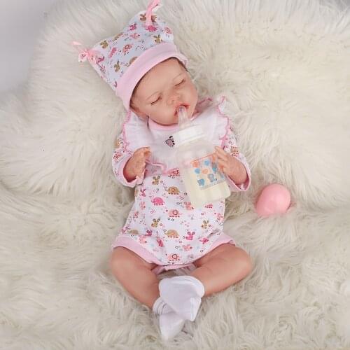 Simulation Reborn Baby Doll full Silicone body Lifelike Baby Doll with Cloth Appease Accompany Toy for Infant Girl Gift