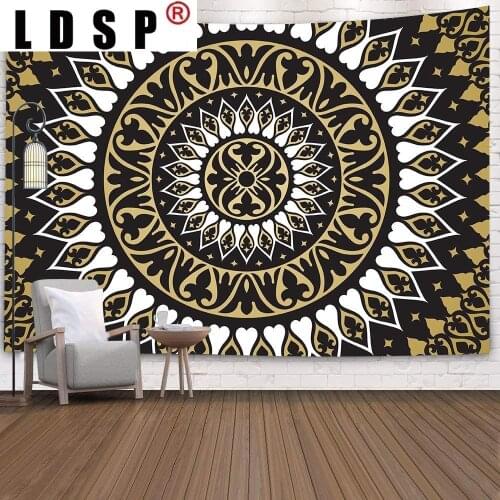 LDSP Dorm Decor Mandala Boho Psychedelic Tapestry Indian Hippie Art Wall Hanging Tapestries for Living Room Home Blanket