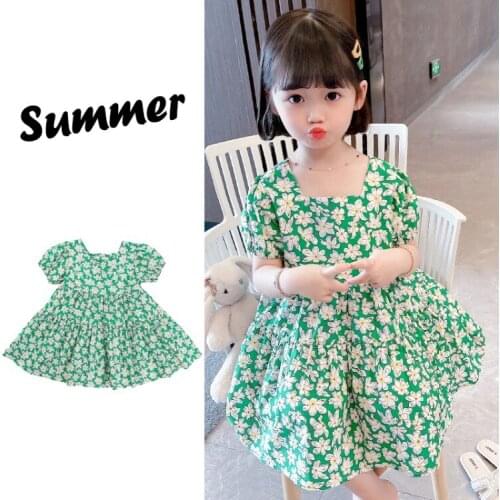 Summer Flower Girls Dress Bohemian Floral Beach Dress for Girls Fancy Elegant Princess Baby Girl Dress kawaii child Kids Clothes