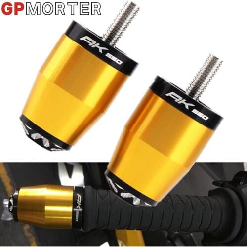 Motorcycle accessories cnc handlebar grips handle bar ends gold plug anti vibration For kymco ak 550 ak550 2017- 2021