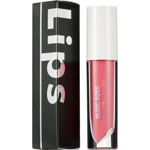 Music Rose Charm 24 Color Lipgloss Long Lasting Matte Lip Gloss Non-stick Cup Liquid Lipstick for Women LG-6607