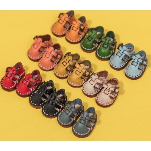 Ob11 shoes baby clothes handmade cow shoes sandals holala shoes P9 solid GSC 12 points BJD baby
