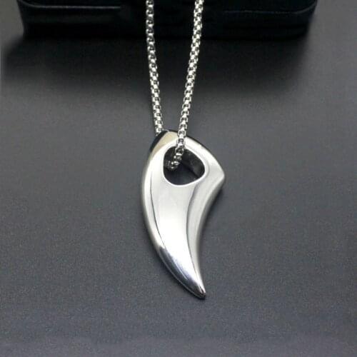 Stainless Steel Viking Wolf Tooth Spike Pendant Chain Necklaces Couple Necklace Gift Punk Jewelry for Men Women Lovers Wholesale
