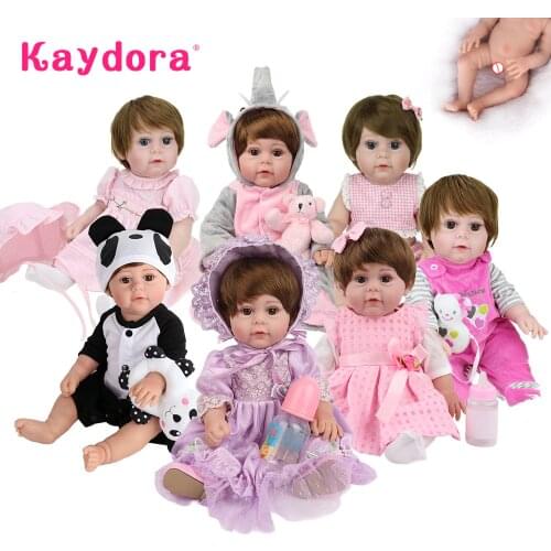 Full Silicone Bebe Reborn Baby Dolls 48cm Alive Lifelike Bath Play Toys 18 inch Infant Alive New Bebe Boneca Kids Birthday Gifts