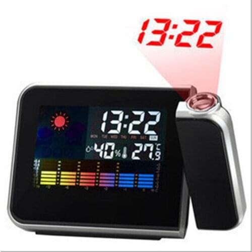 Projection clock LED Digital Weather Tempreture alarm clock LED Back Light Snooze Calendar USB Charger Desk Time Date Display