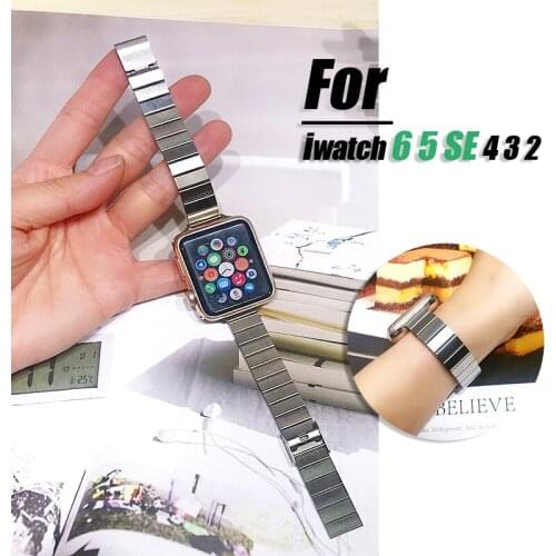 Stainless Steel Small waist strap for Apple Watch band 44mm 40mm iWatch band 42mm/38mm Metal Bracelet Apple watch serie 6 5 4 3