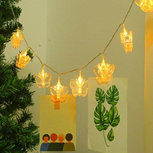Home Decor Butterfly Photo Clip LED String Lights