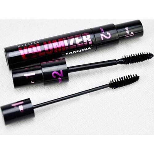DHL free 144pcs=6 boxes Waterproof mascara Cosmetics YANQINA Mascara Double adjustable volume mascara Makeup