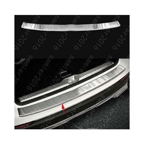 Outer Rear Bumper Guard Pad Plate Cover Trim Steel For Benz GLC Class X205 2016 2017