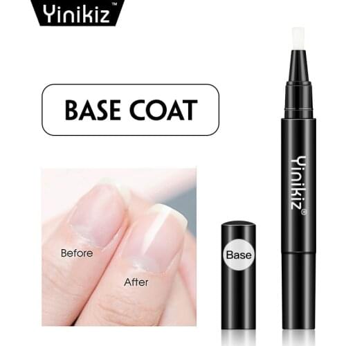 Yinikiz UV LED Base Top Coat Gel Polish Pen Soak-off Primer Gel Nail Varnish Semi-Permanent Matte Top Coat Nail Gel Lacquer