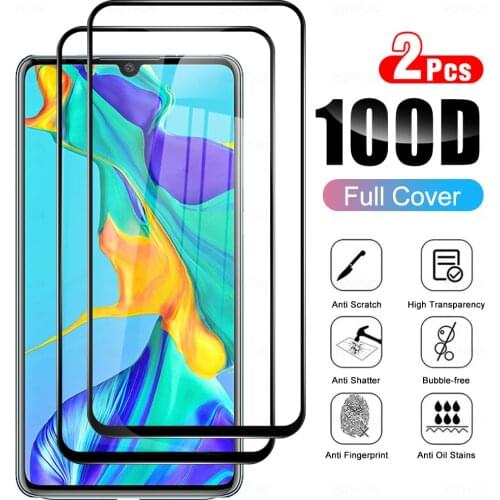 2Pcs Tempered Protector Glass For Huawei P30 P 30 Light P30Lite Protective SmartphoneTransparent Safety Screen Full Cover Film