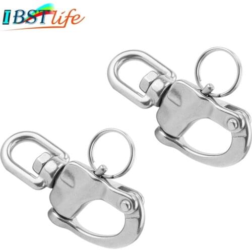 2PCS 316StainlessSteel Swivel snap Shackle Quick Release Boat Anchor Chain Eye Shackle Swivel Snap Hook for Marine Architectural