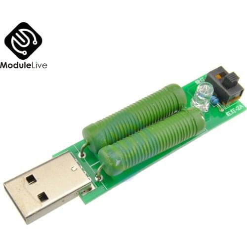 2PCS USB Load Resistance Power Resistors Mobile Power Detector module 2A 1A USB Port Digital Current Voltage Meter Tester