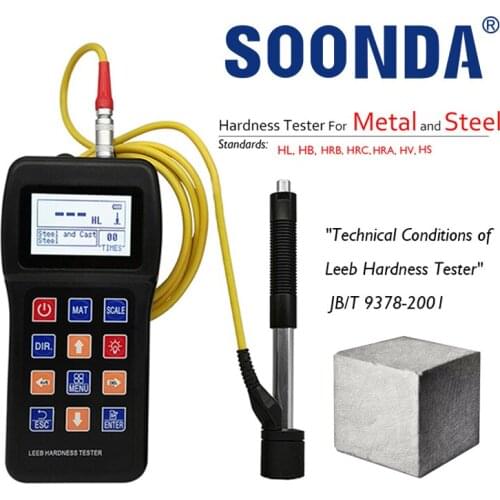 360° Metal Hardness Tester Durometer For HRC,HRA,HV,HS,HL,HB,HRB,Hardness Testing Gauge Work on Steel,Cast Steel,Stainless Steel