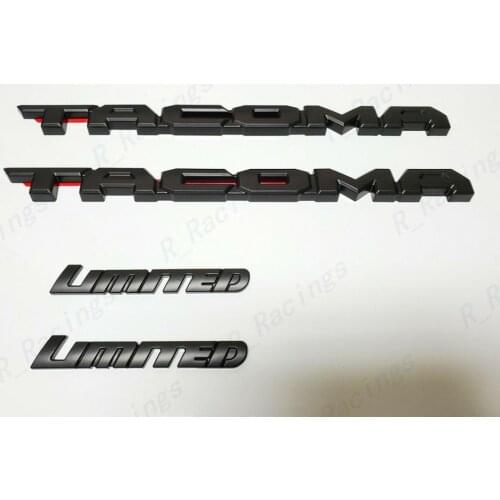New 4PCS SET BLACKOUT EMBLEM OVERLAY KIT FIT FOR 2016-2020 TACOMA LIMITED