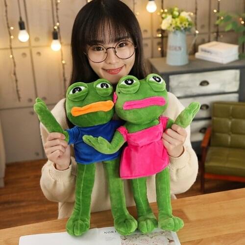 45cm Plusch Spielzeug Plusch Kissen Magie Ausdruck Pepe Die Frosch Traurig Frosch Puppe Plusch Stofftier