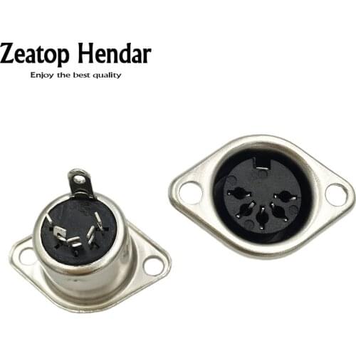 50pcs DIN Female Jack Cable Connector Adapter 5 Pin Plug Panel Mount Solder Type Chassis Connector