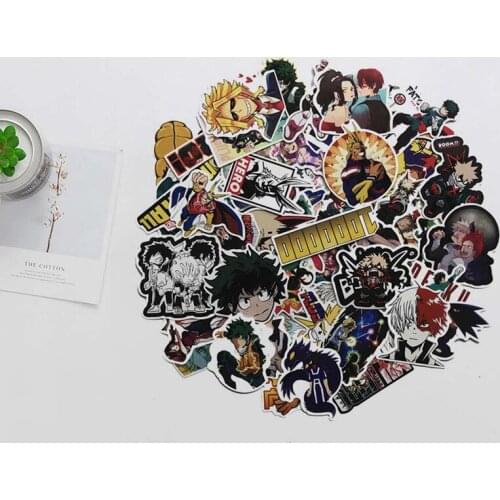 73Pcs My Hero Academia Suitcase Stickers Laptop Skateboard Izuku Midoriya All Might Boku No Hero Academia Anime Character Decals