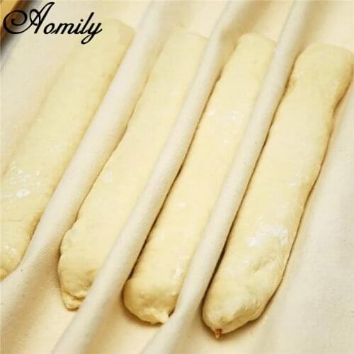 Aomily Proofing Linen Flax Cloth Dough Bakers Pans Proving Bread Baguette Kitchen Tool Fermented Cloth Baking Mat Pastry Baking