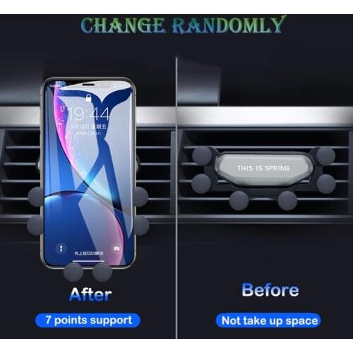 Car mobile phone holder air outlet bracket snap-on car support navigation gravity car compact bracket