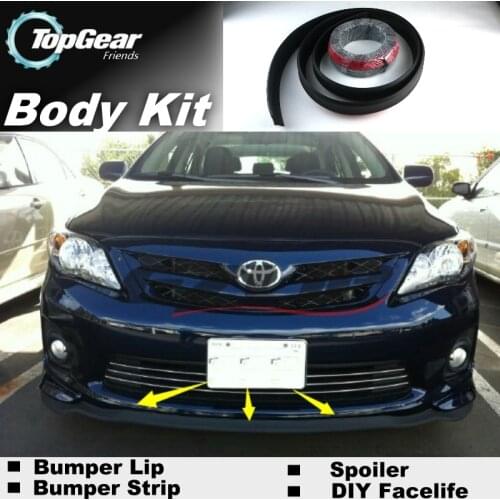 For TOYOTA Corolla Bumper Lip / Front Spoiler For Top Gear Friends to Car Tuning / TOPGEAR Body Kit / Strip Skirt