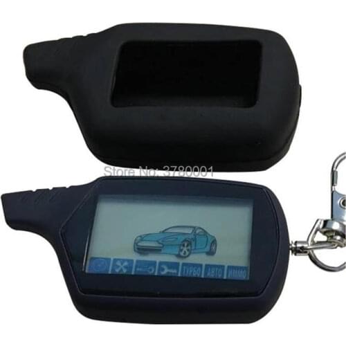 Top Quality A91 2-way LCD Remote Control Key Fob + Silicone Case For Russian Two Way Car Alarm System Starline A91 Keychain