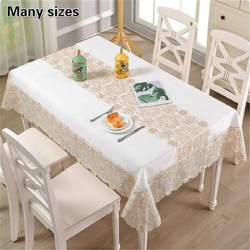 British Minimalist Fashion Brocade Lace Stitching Rectangular Tablecloth Party Banquet Modern Furniture Wedding Decoration Nappe