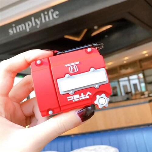 Car Engine Keychain For Airpods1/2 Pro Earphone Sleeves Bluetooth Wireless Protective Case Silicone Drop-Resistant Applicable