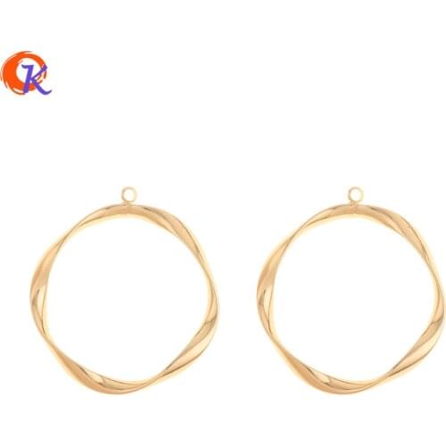 Cordial Design 20Pcs 33*36MM Jewelry Accessories/Hand Made/Genuine Gold Plating/Charms/Loop Shape/DIY Making/Earring Findings