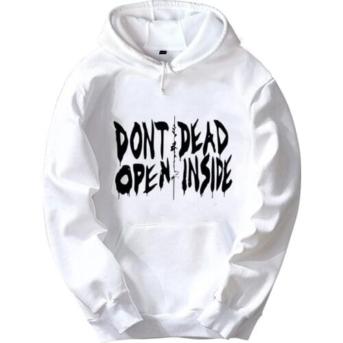 Don't Open Dead Inside Walking Zombie Dead Girls Woman Hoodie Couple Clothes Autumn Winter Fleece ZIIART