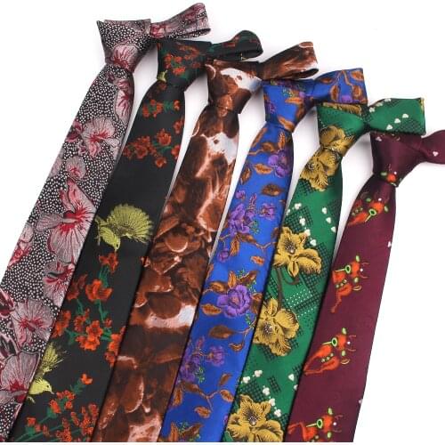 Fashion Floral Tie For Men Women Polyester Neck Tie Classic Suits Ties For Wedding Business Slim Leisure Men Necktie Gravatas