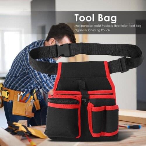Wear-resistant Tool Bag Durable Polyester Hardware Electrician Waist Pack Hammer Pliers Pouch Repair Tools Storage