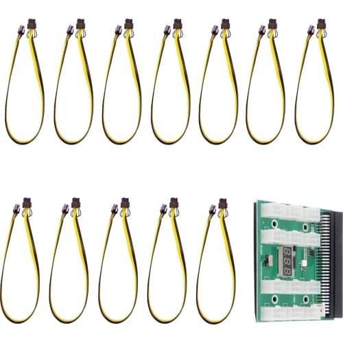 Breakout Board Adapter 12x6pin Server Power Supply Board 12V PCI-E Power Supply Circuitboard