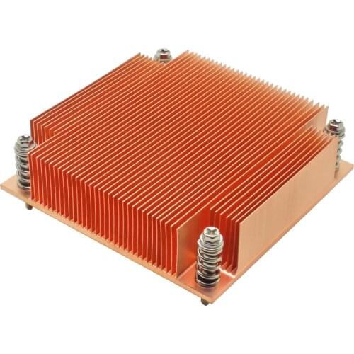 1U server CPU cooler copper skiving fin heatsink for Intel 1150 1151 1155 1156 i3 i5 i7 Industrial computer Passive cooling