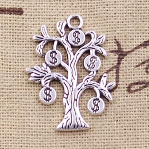 4pcs Charms money tree 29*21mm Antique Making pendant fit,Vintage Tibetan Silver,DIY bracelet necklace