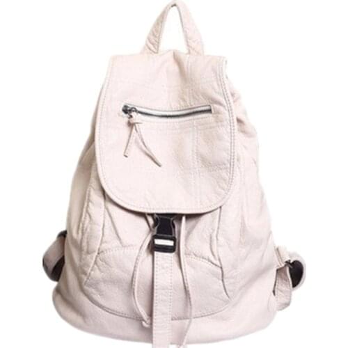 Raged Sheep 2019 New Female Leather Backpack Sheepskin Large Capacity Anti Theft Shoulder Travel Bag In Women Casual Daypacks