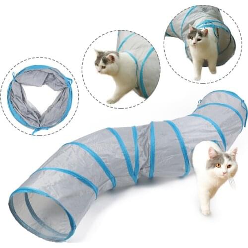 S shape Cat Tunnel Long 130cm Funny Pet Tunnel Cat Play Tunnel Kitten Play Toy Toy Collapsible Rabbit Play Tunnel gato