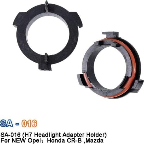 SAARMAT 2* LED H7 Headlight Adapter Base Holder deck Buckle Bracket adapter For New Opel Honda CR-V Mazda car styling socket